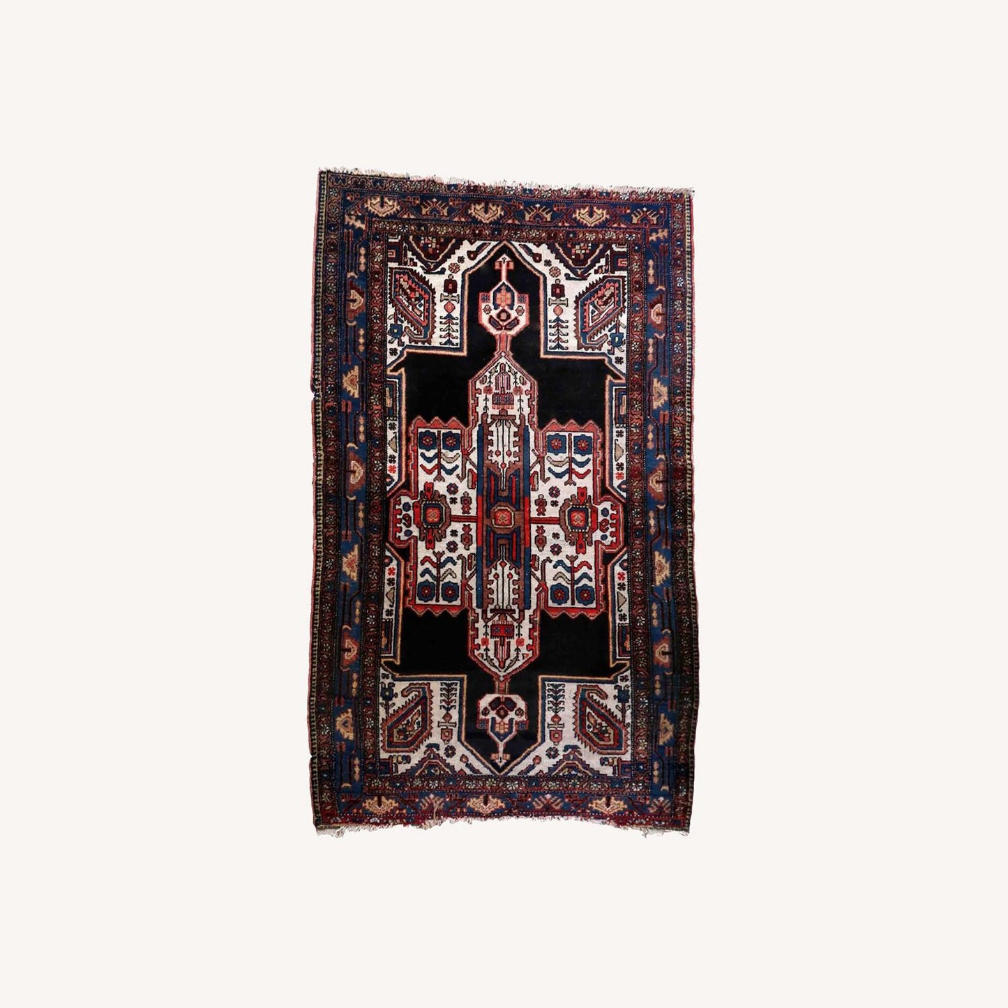 Handmade Antique Persian Malayer Rug