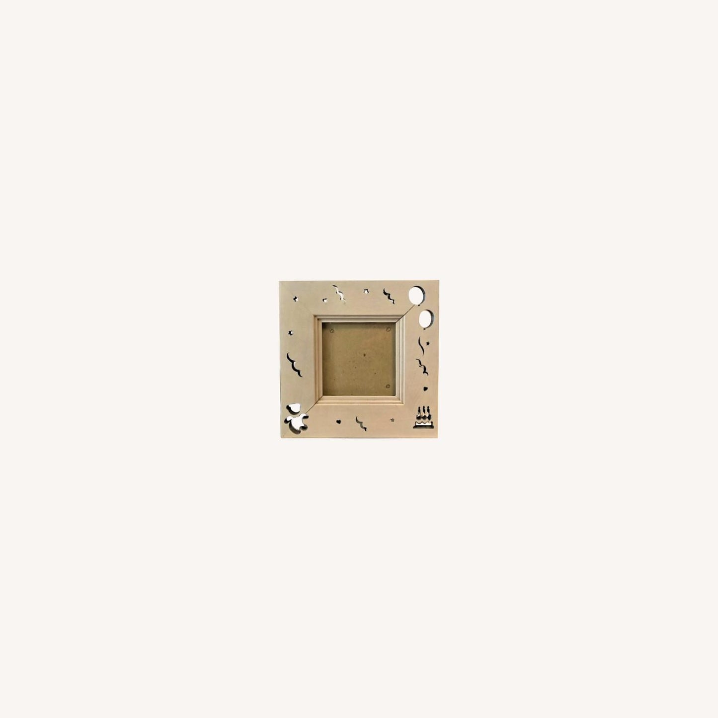 Other Pale Pink Wooden Picture Frame With Cutouts