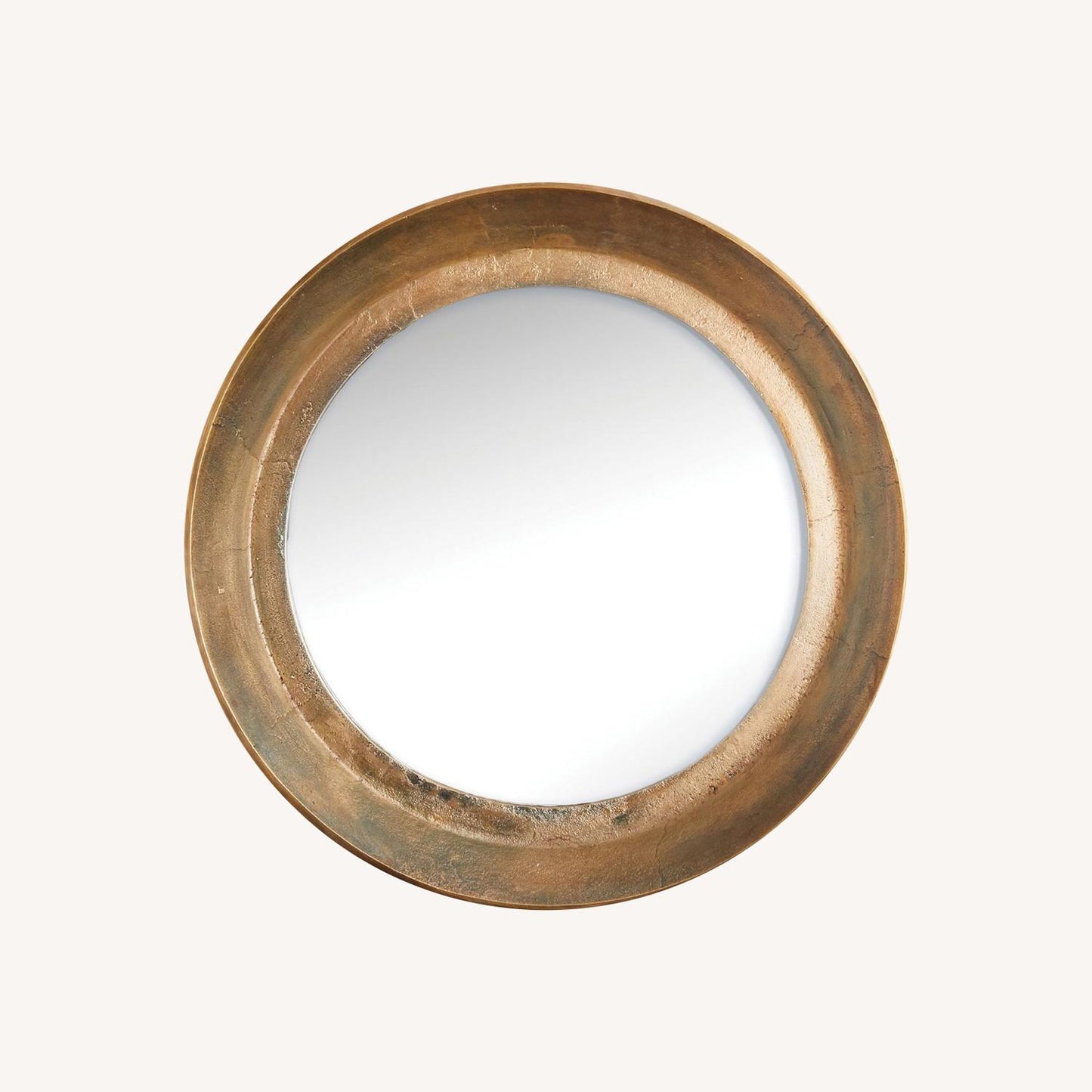 Pottery Barn Kora Antique Nickel Round Wall Mirror
