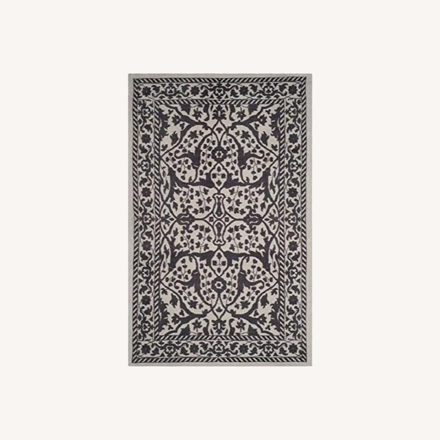 Safavieh Black And Grey Wool Rug 4 X 6