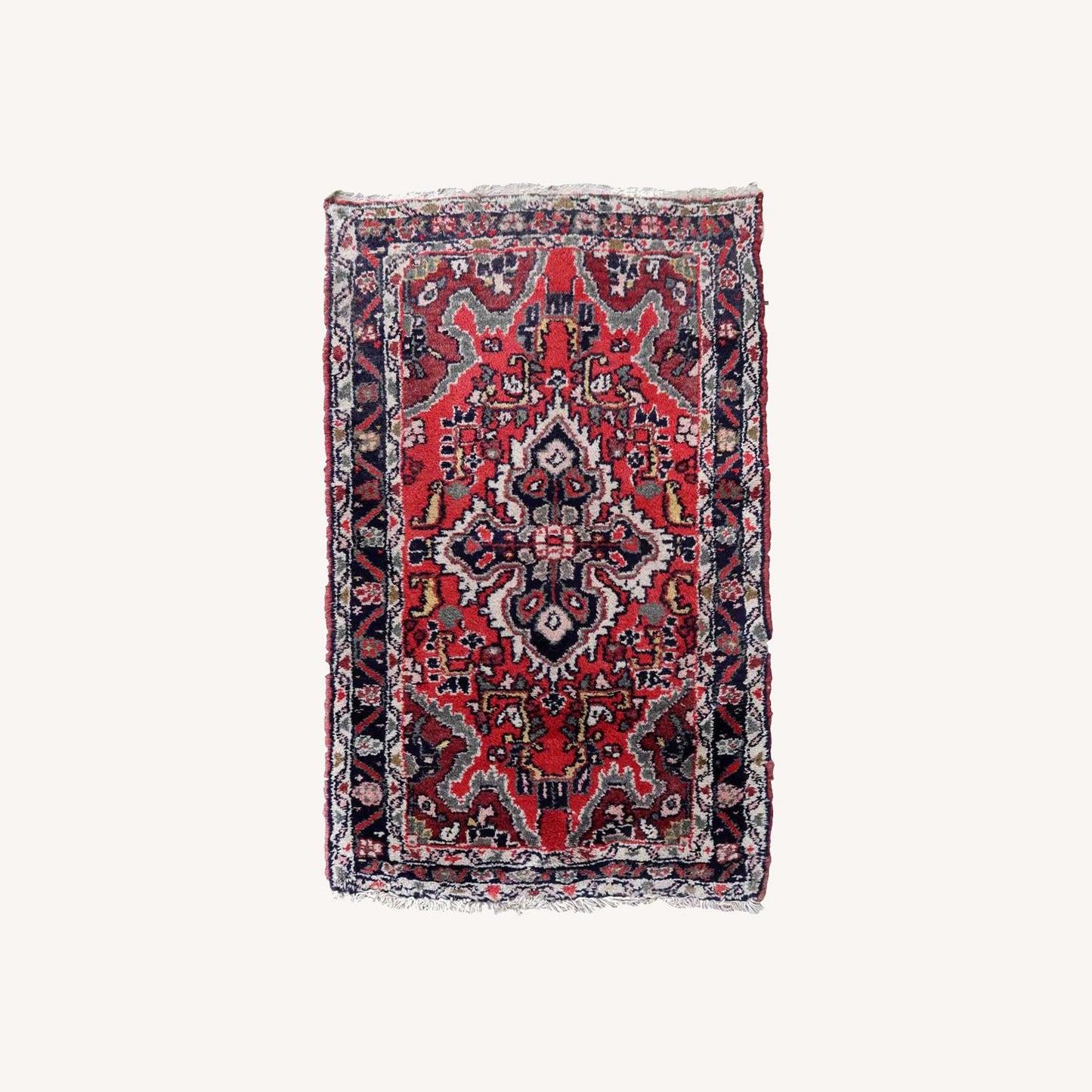 Handmade Vintage Persian Hamadan Mat