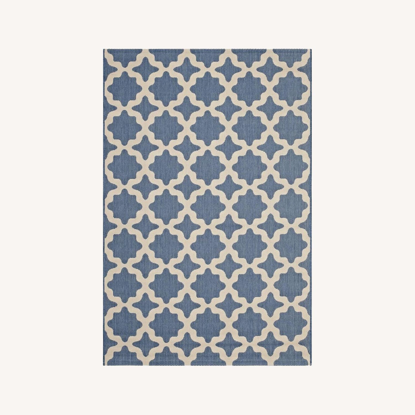 Other 9x12 Area Rug In Blue & Beige Moroccan Trellis