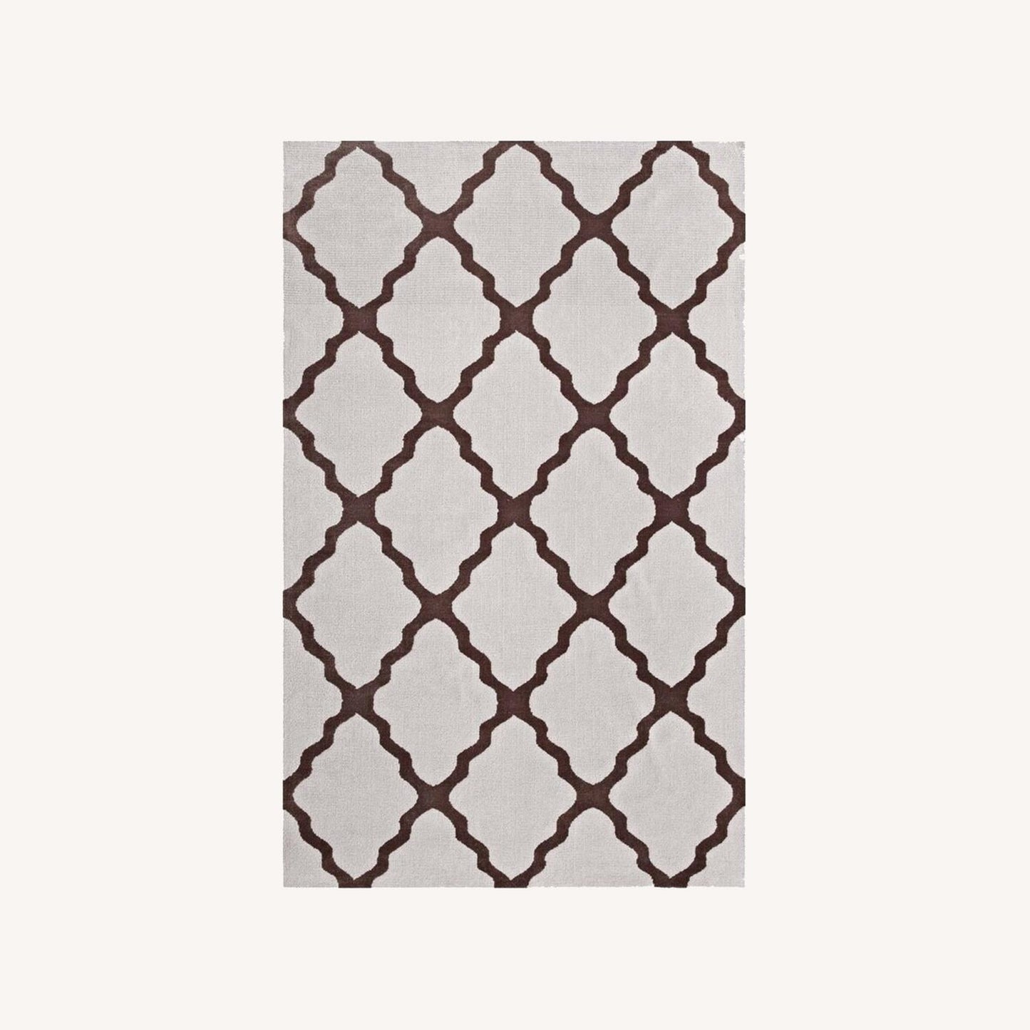 Other 5x8 Area Rug In Brown & Gray Polyester Microfiber