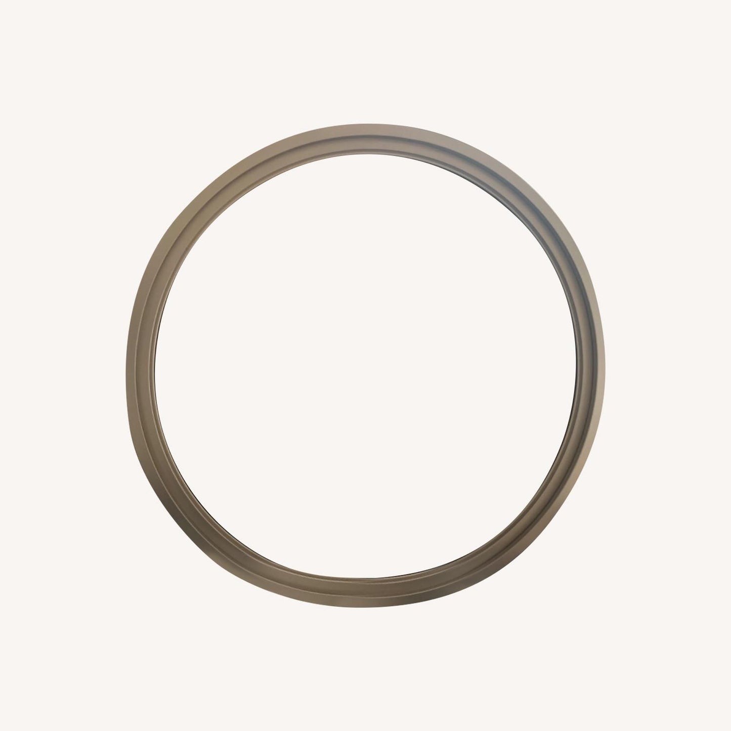 Modern Ethan Allen Round Silver Mirror