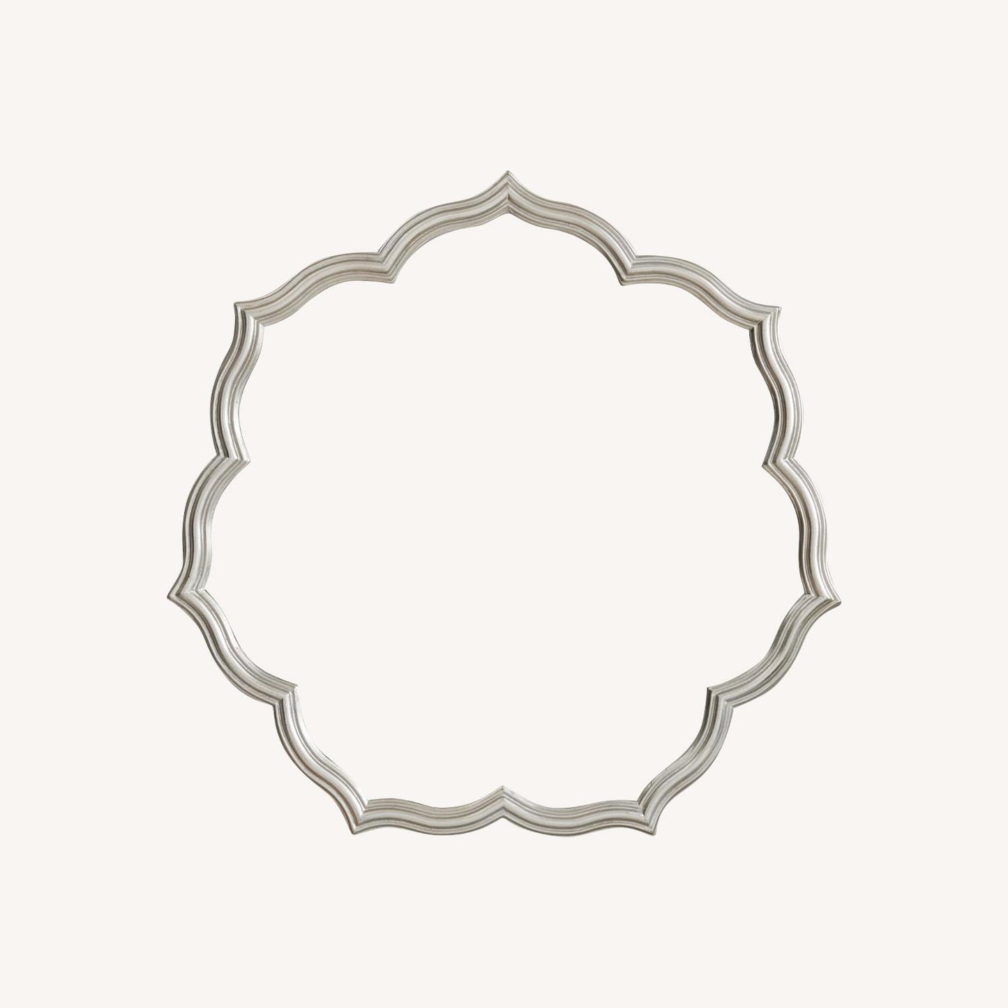Pottery Barn Silver Leaf Petal Mirror