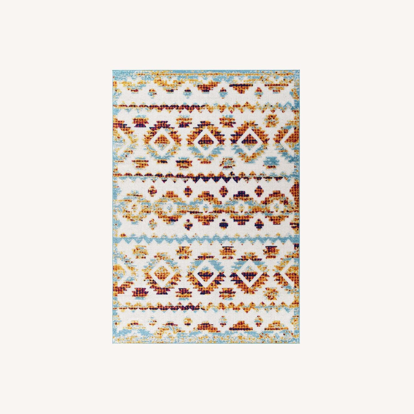 Other 8x10 Area Rug InMulticolor Diamond Chevron Pattern