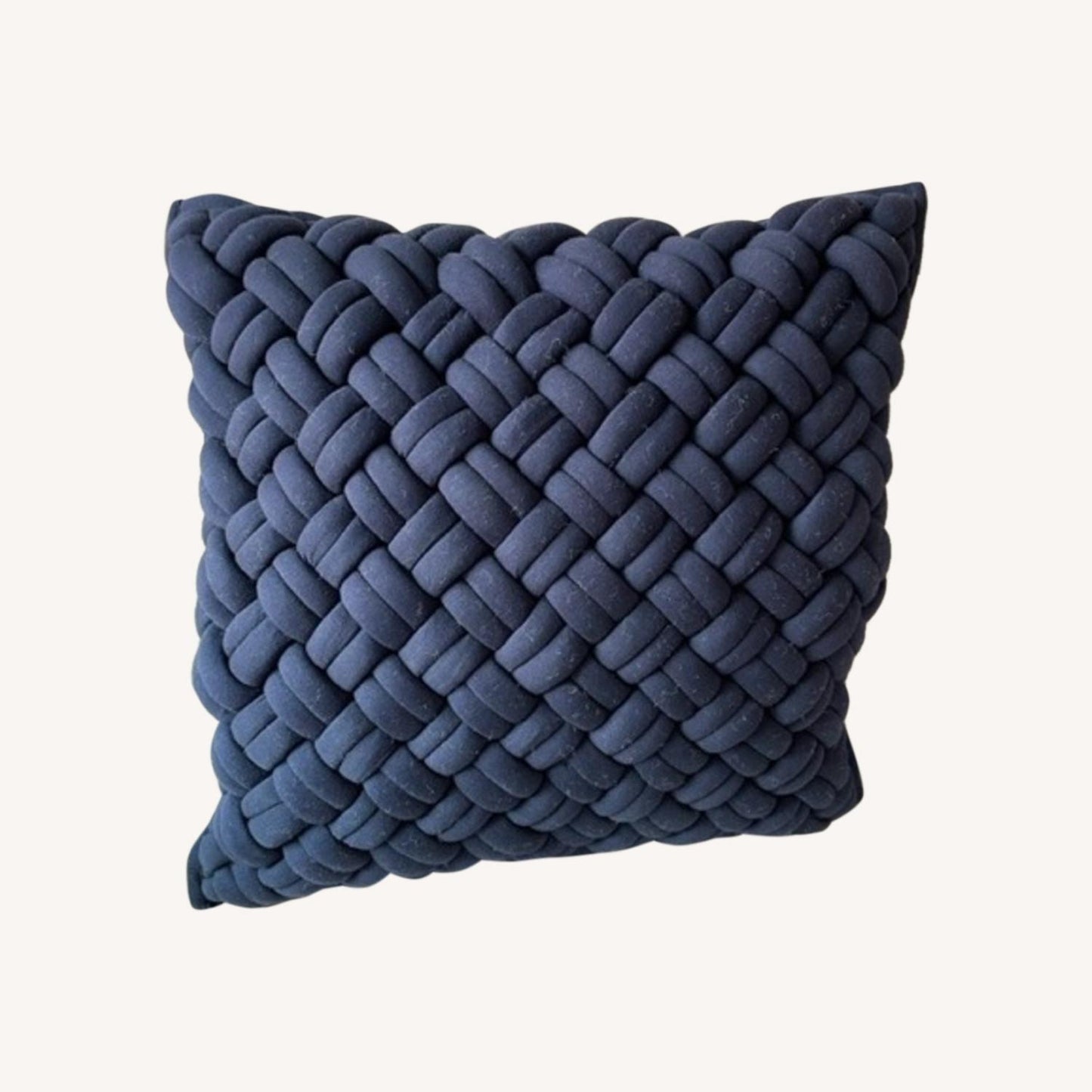 CB2 Jersey Interknit Navy Pillow
