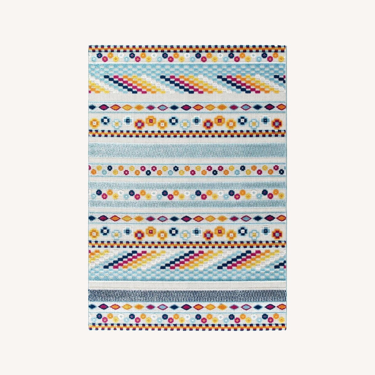 Other 5x8 Area Rug In Vintage Geometric Lattice Design