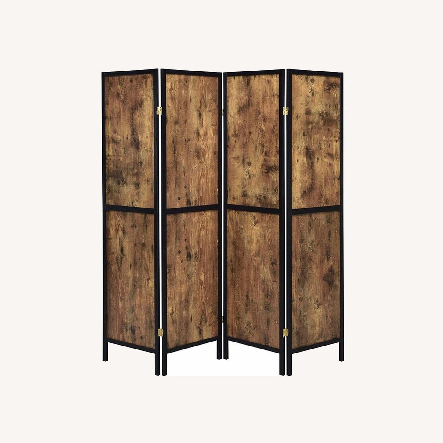 Other 4-Panel Screen In Antique Nutmeg W/ Solid Panels