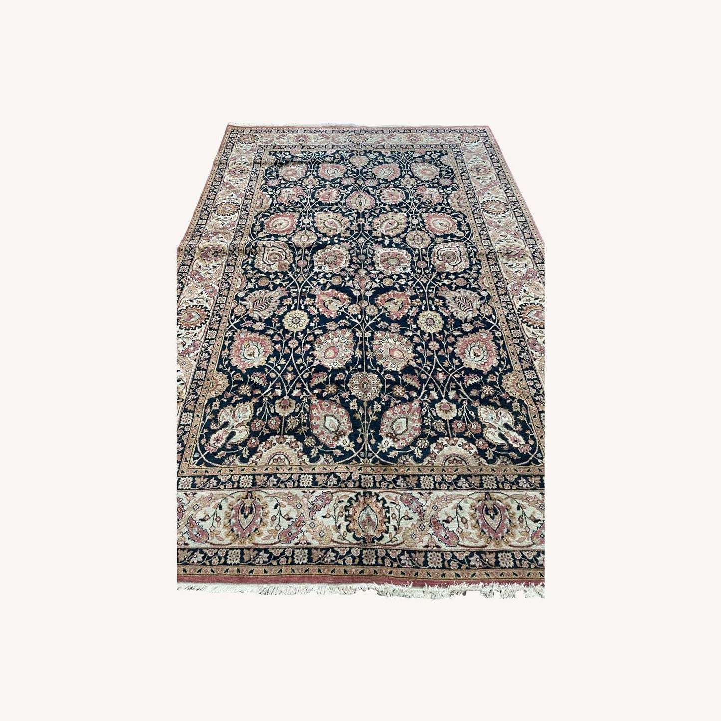 Vintage Handcrafterd Tabriz Wool Rug