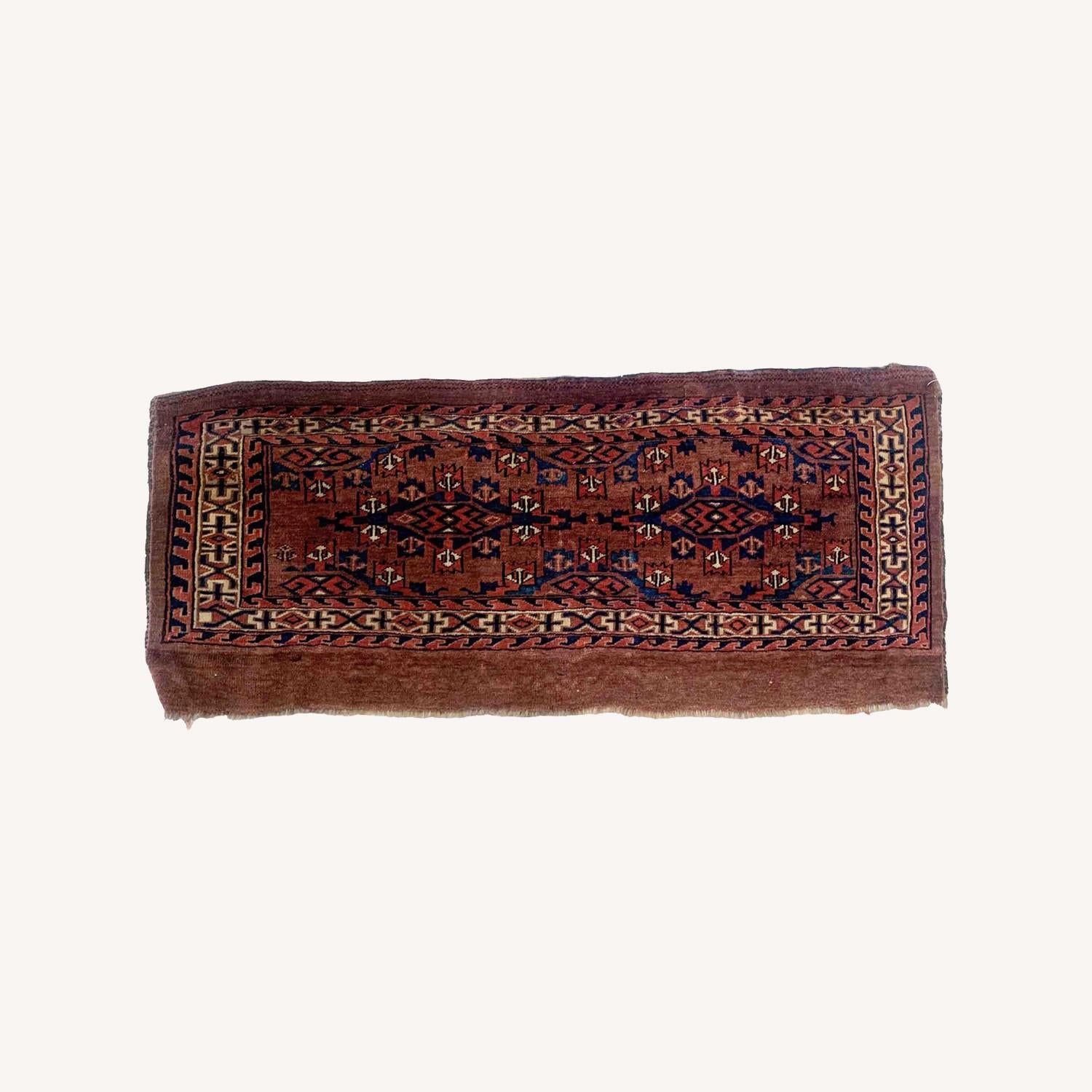  Handmade Antique Collectible Turkmen Yomud Rug