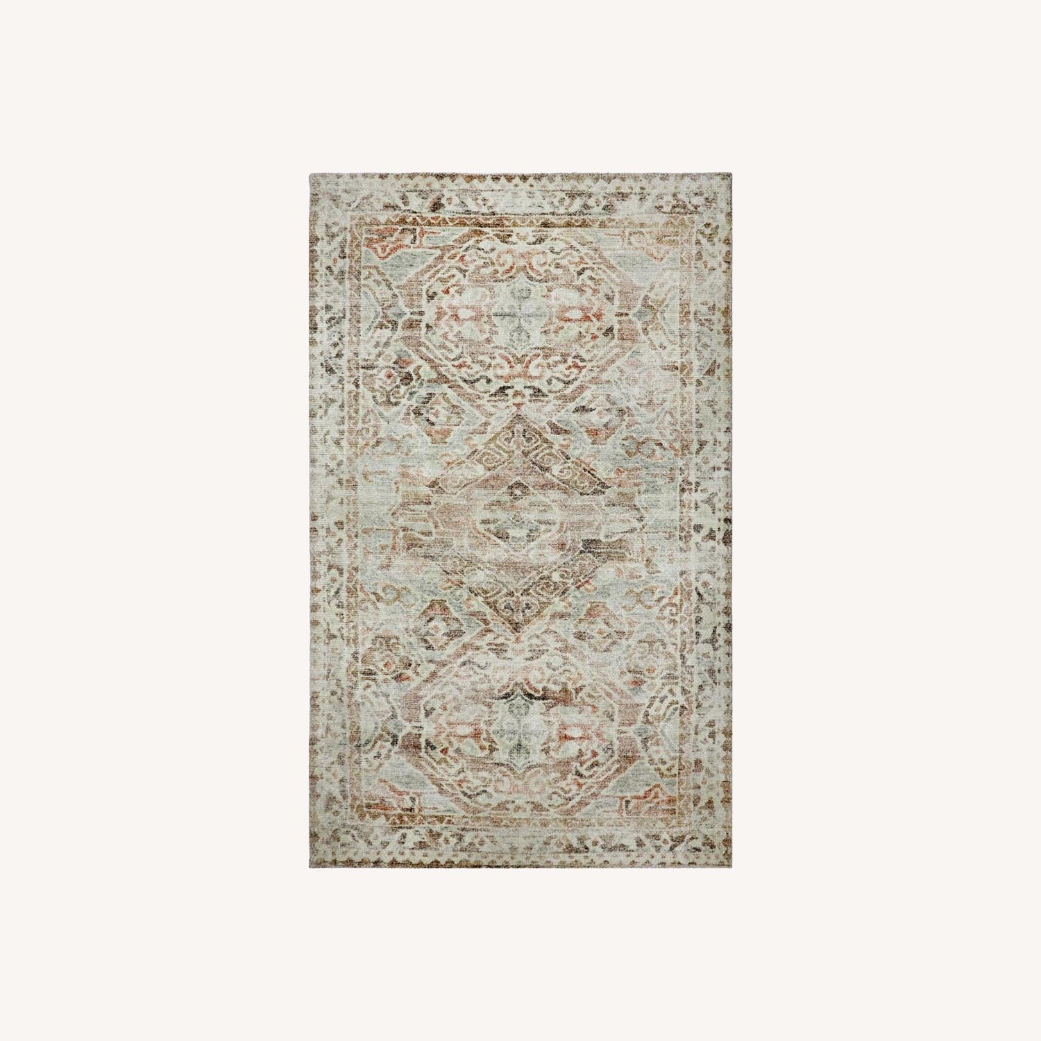  Pottery Barn MP Jade Printed Rug, 5X8, Warm Multi