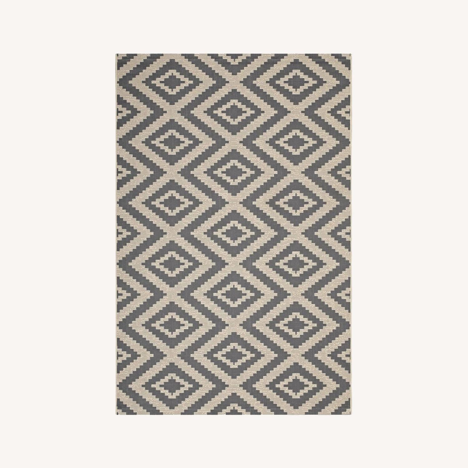 Other 8x10 Area Rug In Gray & Beige Geometric Diamond