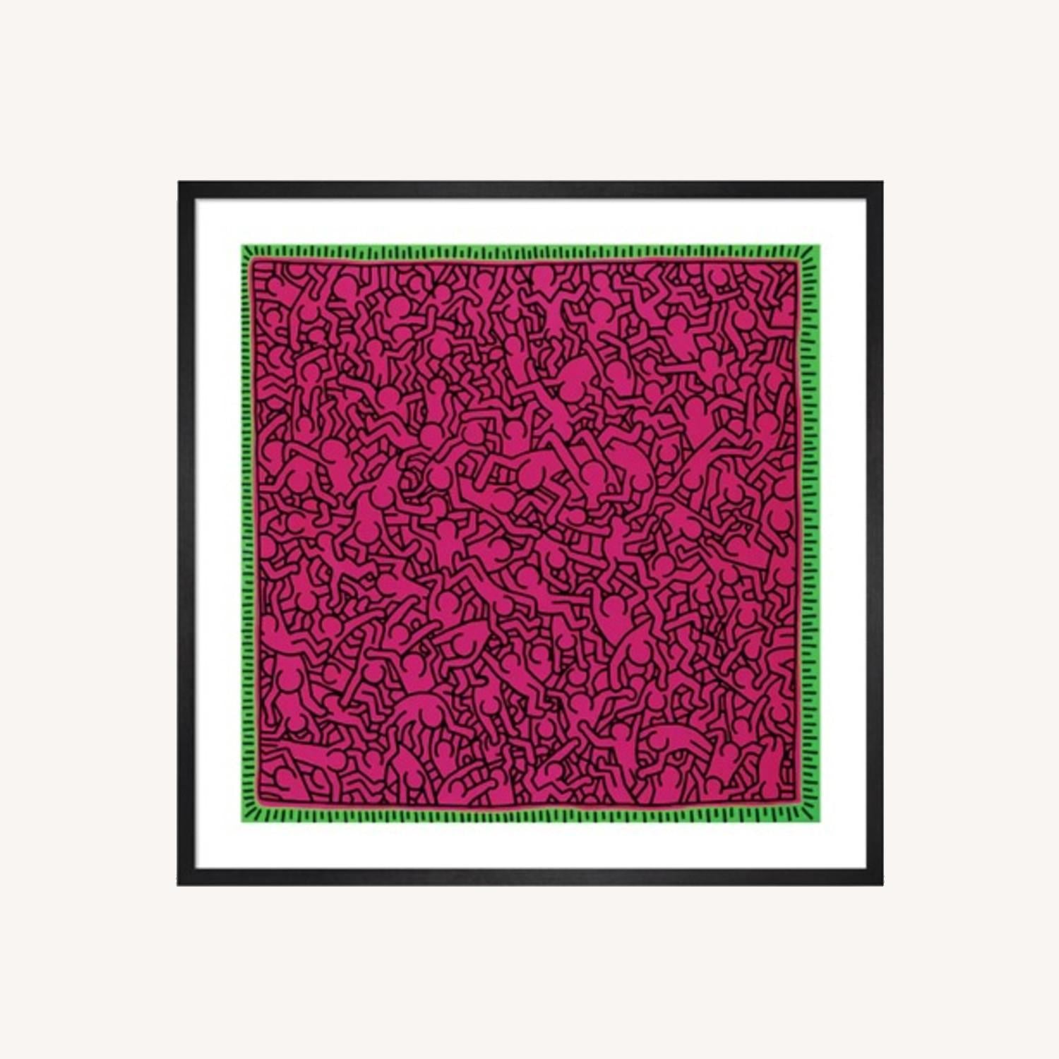 MoMA Keith Haring Pink & Green Framed Print
