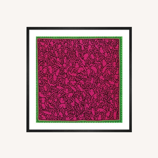 MoMA Keith Haring Pink & Green Framed Print