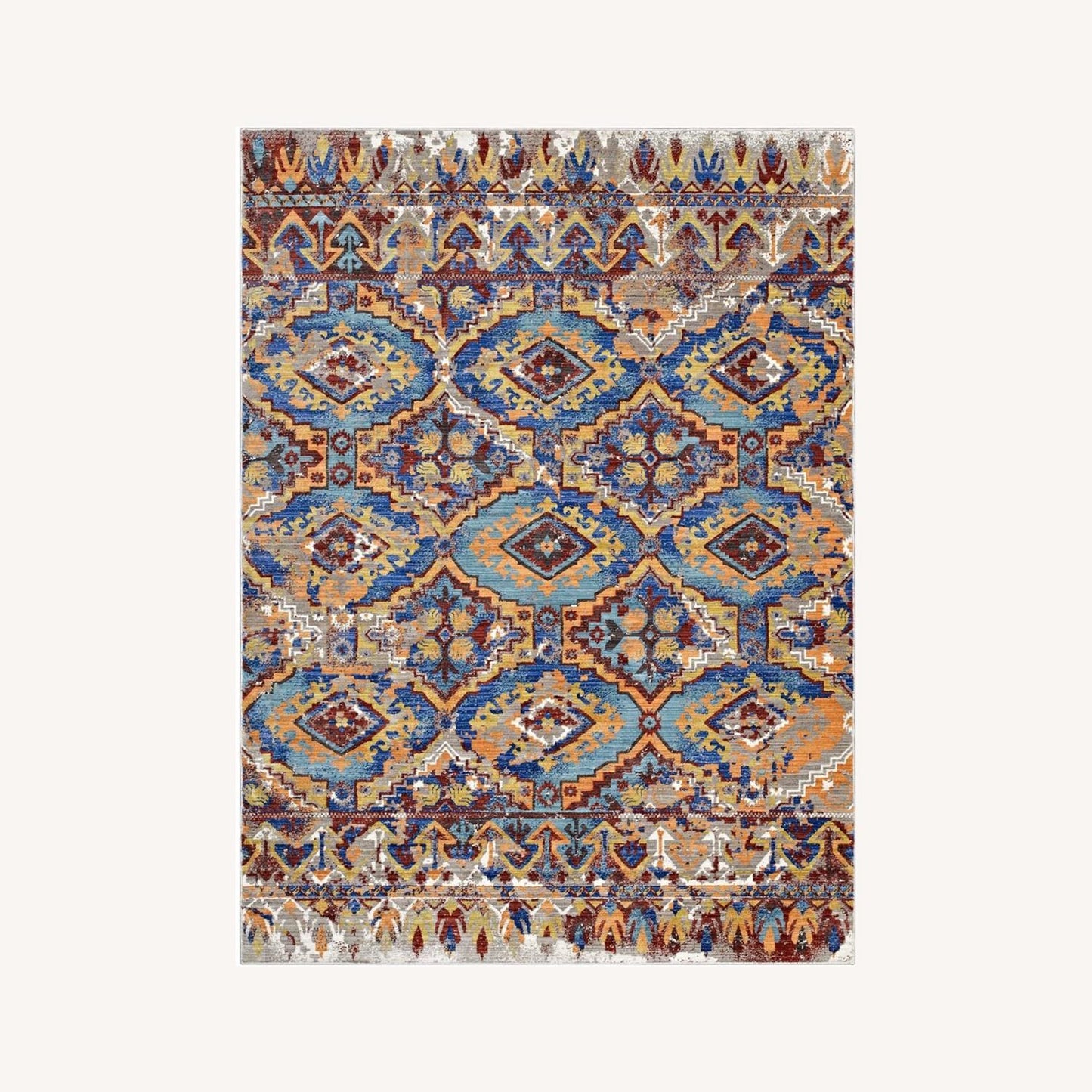 Other 5x8 Area Rug In Multicolored Southwestern Aztec