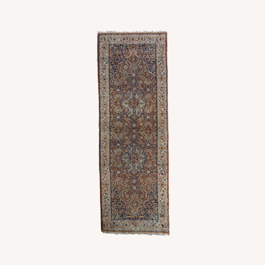  Handmade Vintage Indo-Tabriz Runner