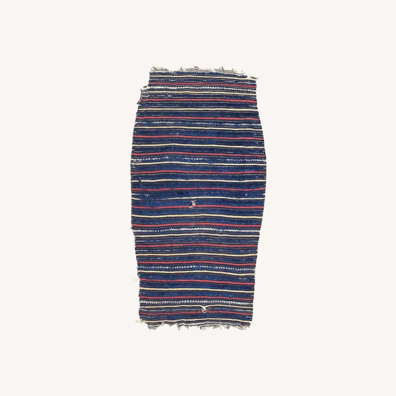  Handmade Antique Moroccan Berber Collectible Kilim