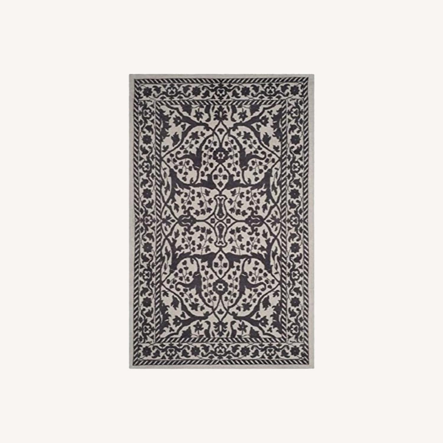  Safavieh Black And Grey Wool Rug 4 X 6