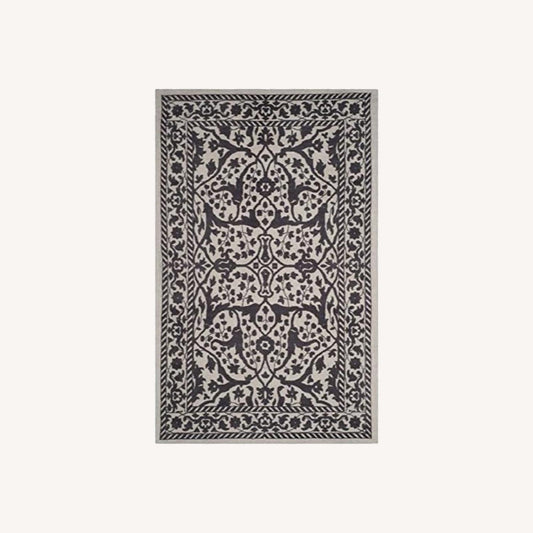  Safavieh Black And Grey Wool Rug 4 X 6