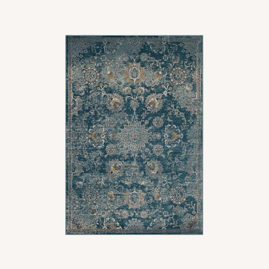Other 5x8 Area Rug In Teal &Beige Floral Persian Pattern