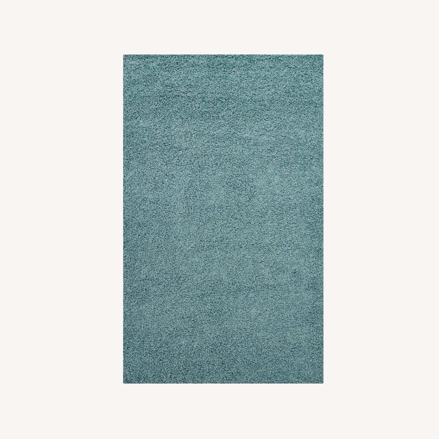Other 5x8 Area Rug In Aqua Blue & Ivory Shag Weave