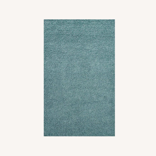 Other 5x8 Area Rug In Aqua Blue & Ivory Shag Weave