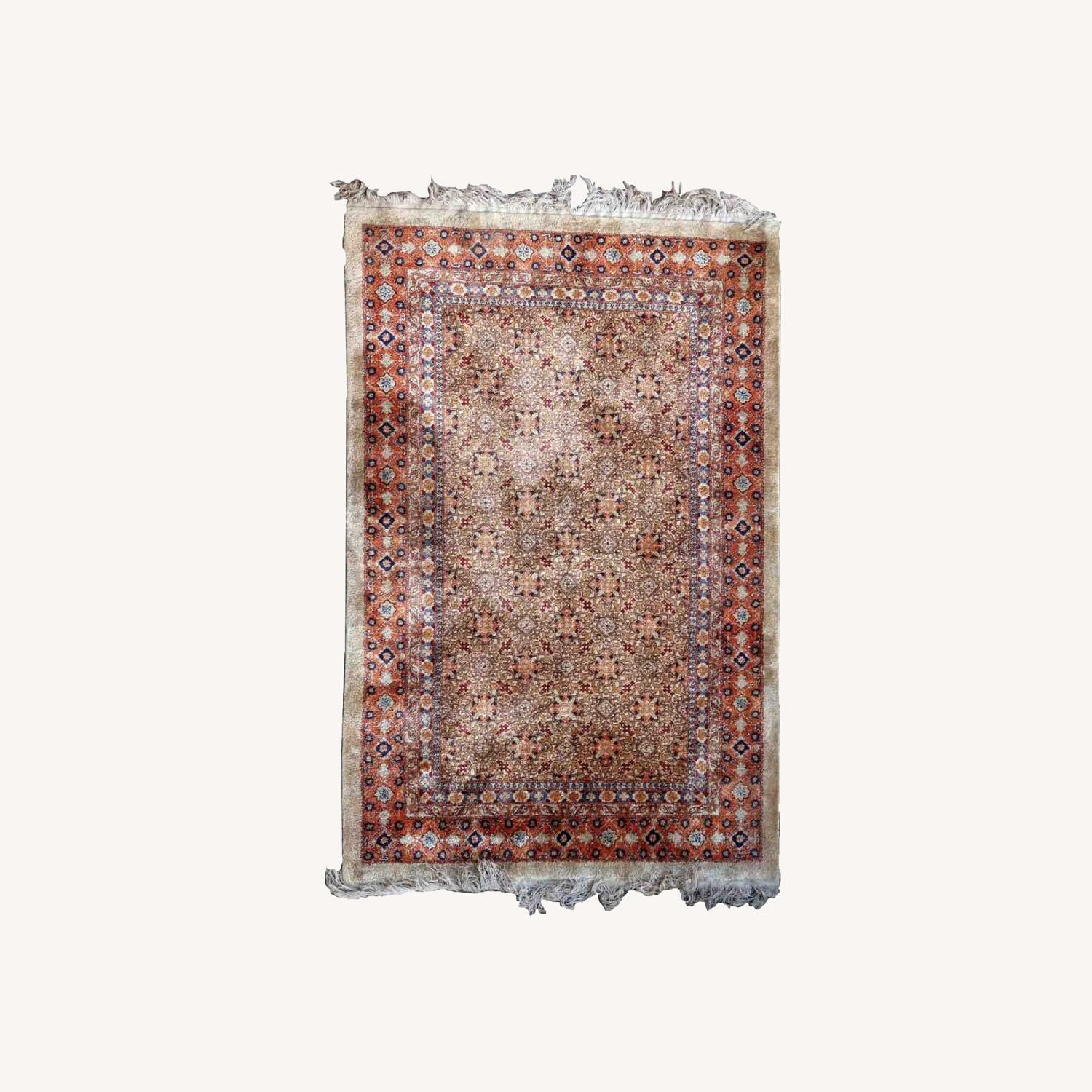  Handmade Vintage Art Deco Chinese Silk Rug
