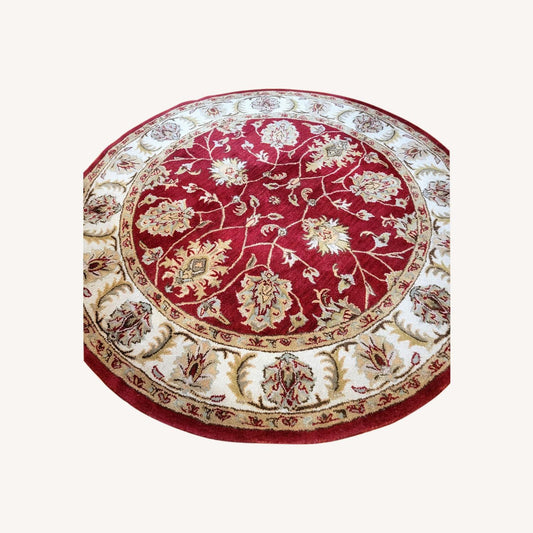  Round Wool Area Rug Eastern Red