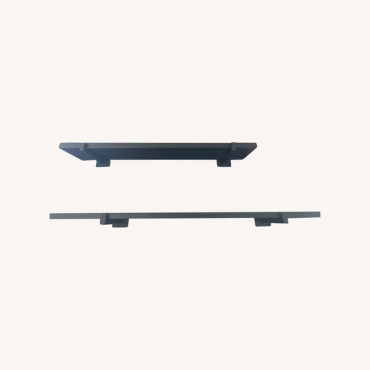  Rejuvenation Black Solid Wood Shelves 3ft And 4ft