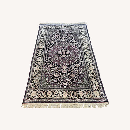  Handmade Antique Persian Isfahan Rug