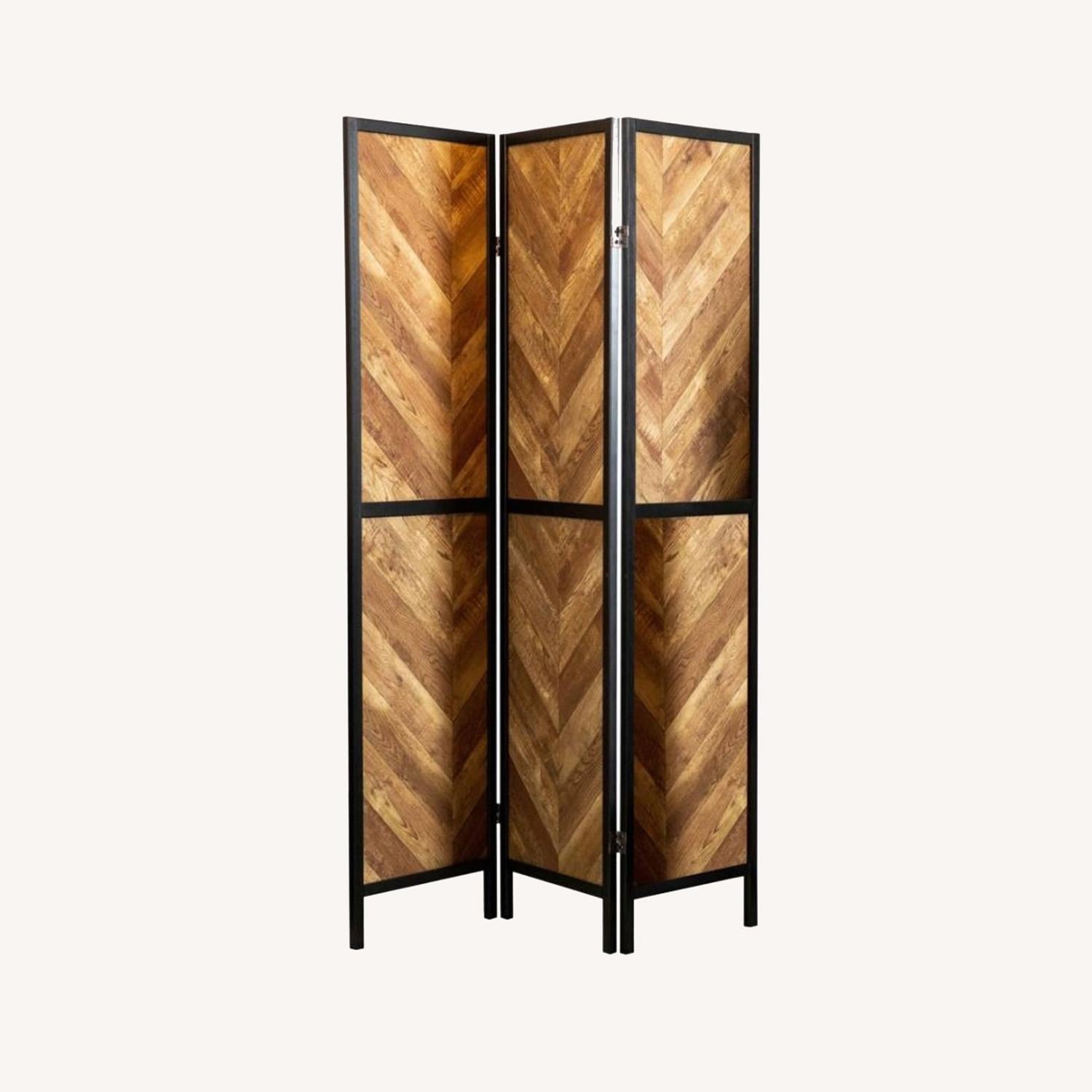 Other 3-Panel Screen In Rustic Tobacco & Black Finish