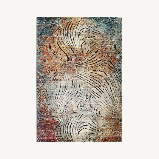 Other 5x8 Area Rug In Modern Multicolored Vintage Mosaic