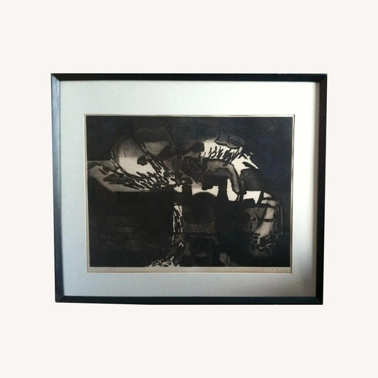 Other Mid Century Modernist Print 1960s "Obsidian"
