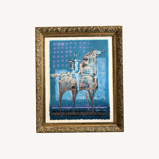 Other Vintage Print "Night Rider" 1980's Modernist 80s