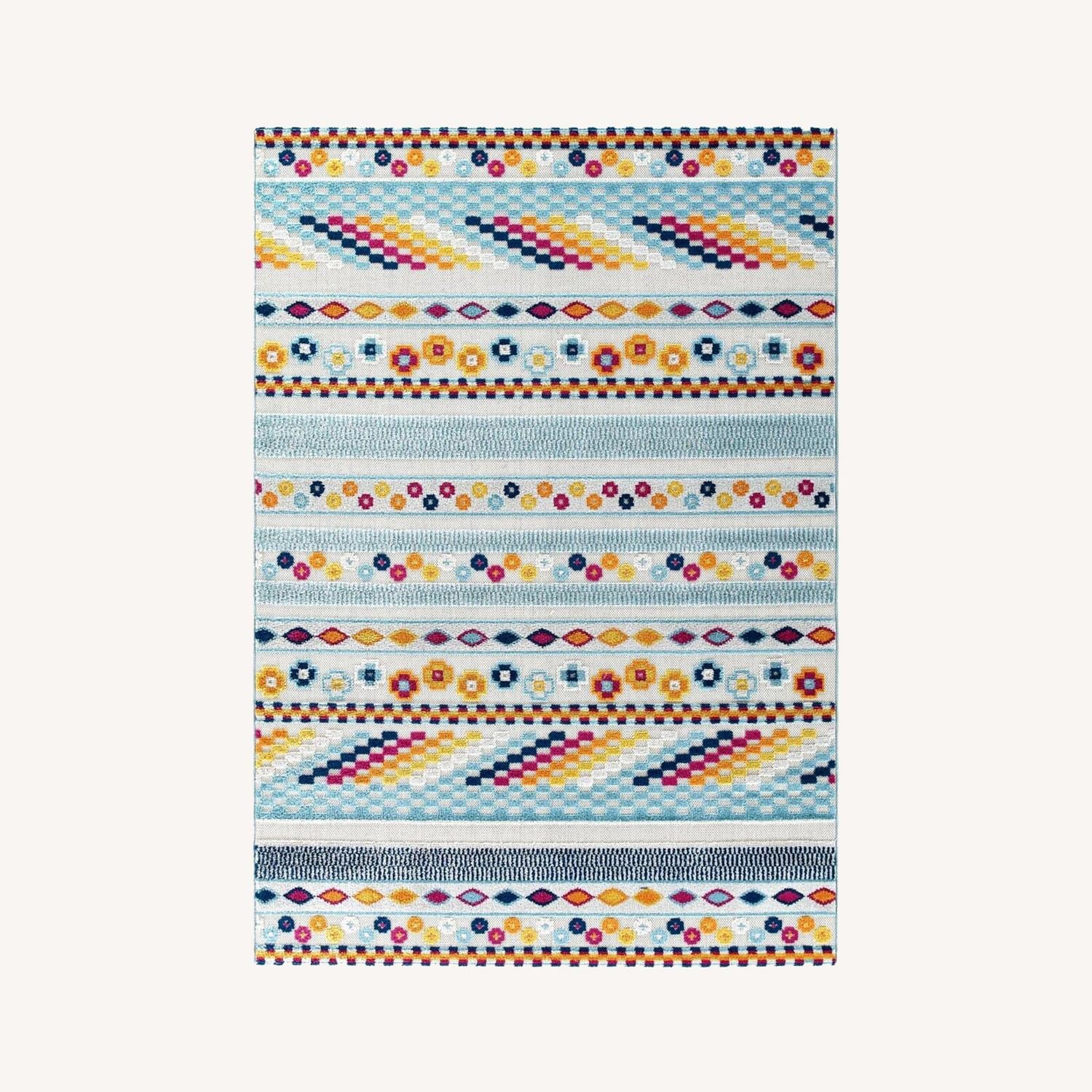 Other 8x10 Area Rug In Multicolored Geometric Lattice