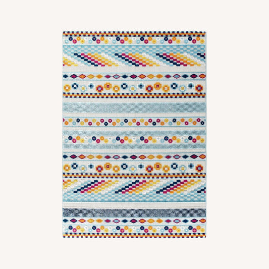 Other 8x10 Area Rug In Multicolored Geometric Lattice