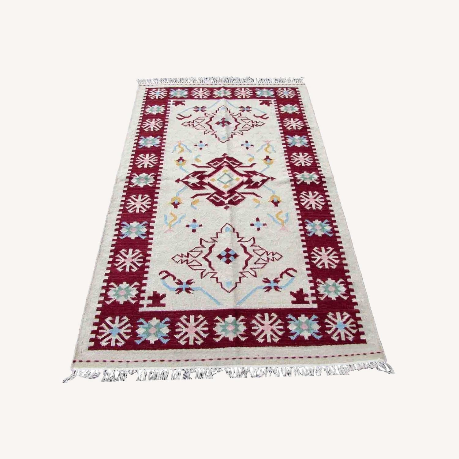  Handmade Vintage Indian Dhurri Kilim