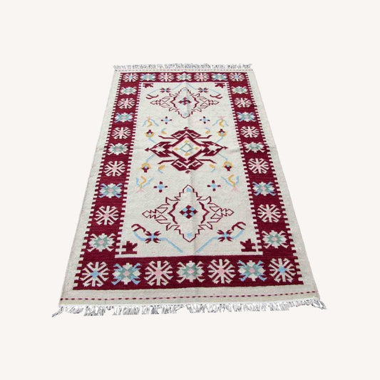  Handmade Vintage Indian Dhurri Kilim