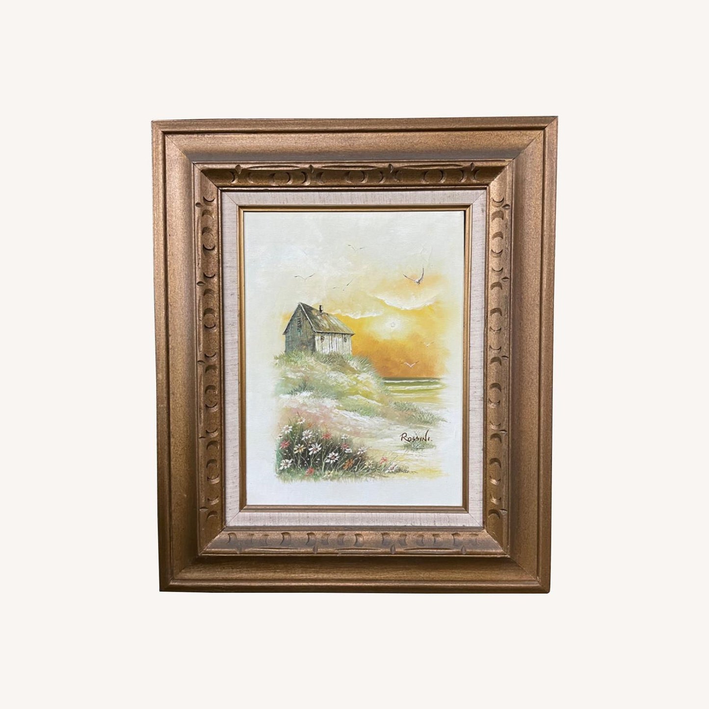  Vintage Signed By Artist Wood Framed Oil Painting