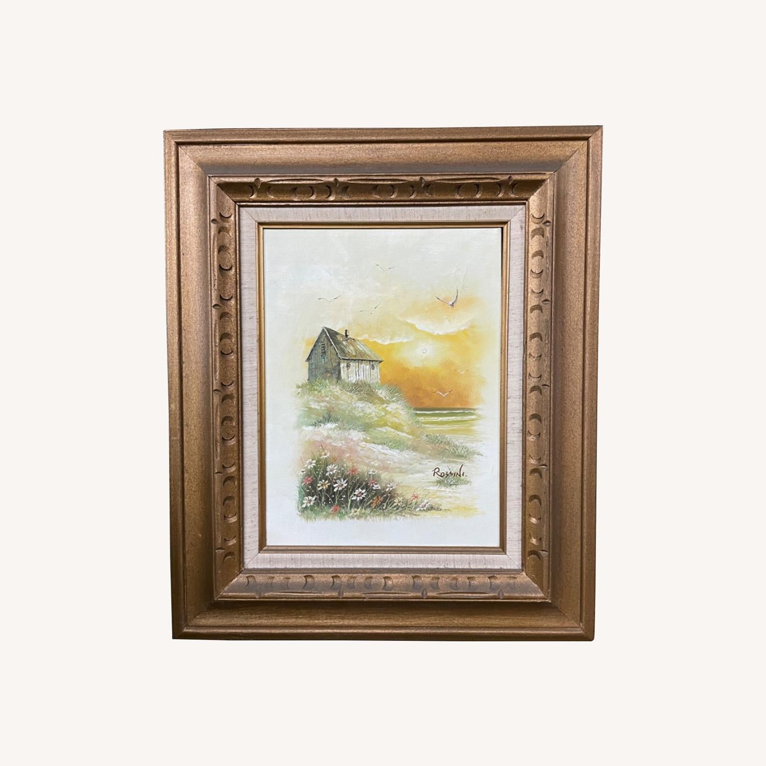  Vintage Signed By Artist Wood Framed Oil Painting