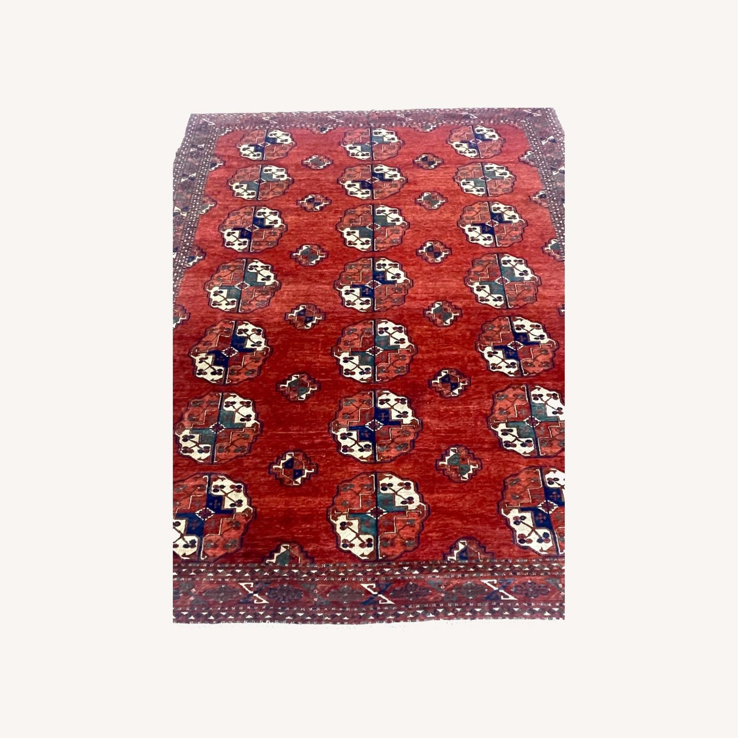  Fine Vintage Handcrafted Persian Bokhara Rug
