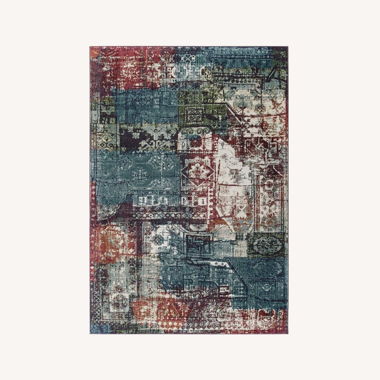 Other 5x8 Area Rug In Multicolored Mosaic Design Finish