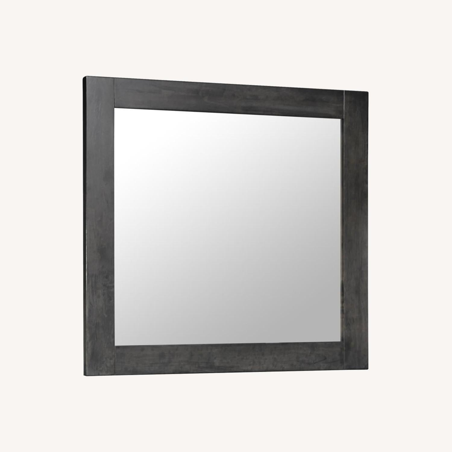 Other Modern Mirror In Dark Grey Wood Frame Finish