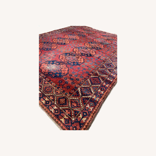  Vintage Handwoven Wool Bokhara Rug