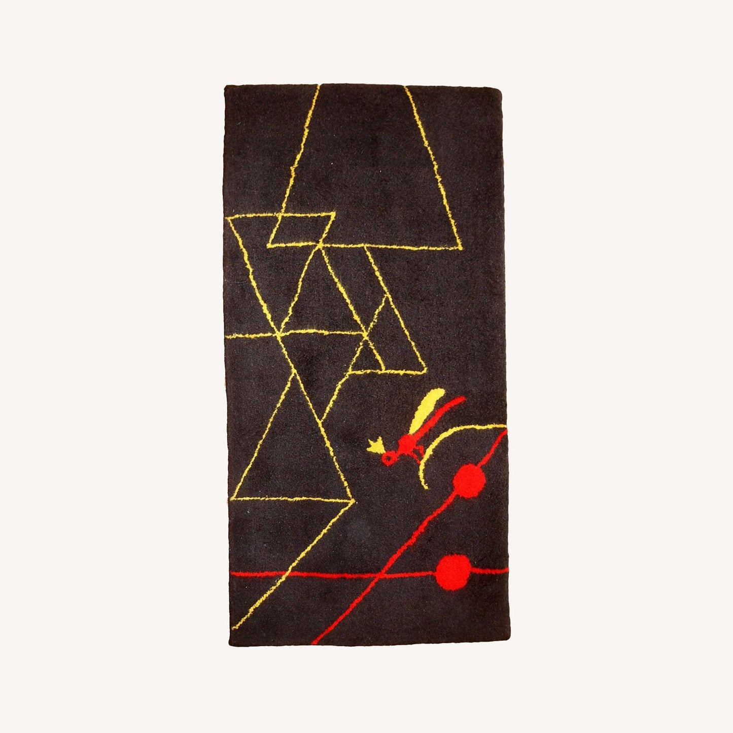  Handmade Contemporary ORA French Hooked Rug