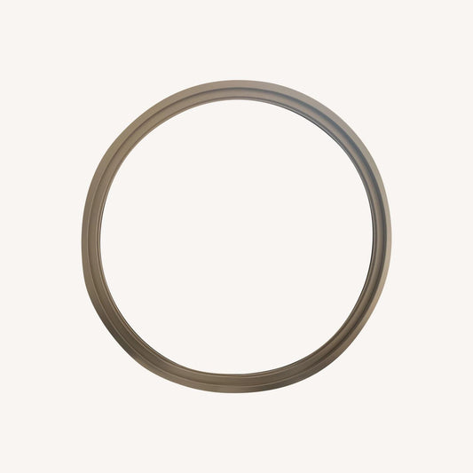  Modern Ethan Allen Round Silver Mirror