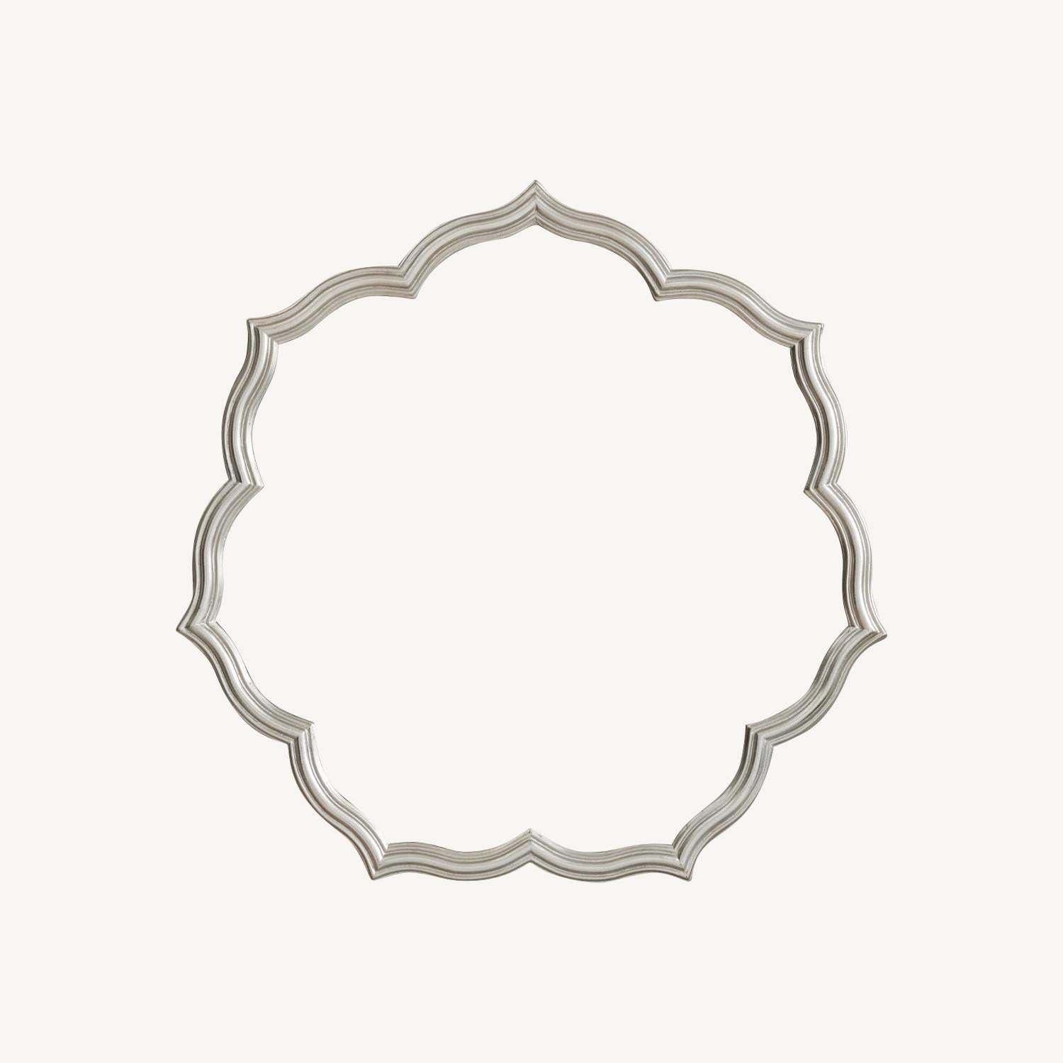  Pottery Barn Silver Leaf Petal Mirror