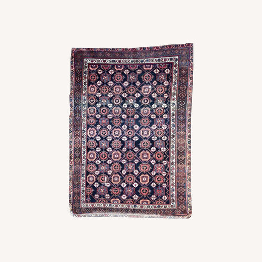  Handmade Antique Persian Hamadan Rug