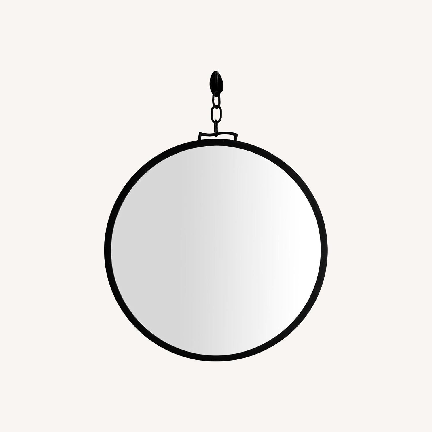  Pottery Barn Vista 36"Round Wall Mirror With Chain